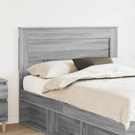 Headboard with Headboard Grey Sonoma 135 cm Engineered Wood vidaXL