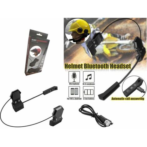 HEADSET KIT MICROFONO AURICOLARE BLUETOOTH WIRELESS ESTERNO CASCO MOTO BT9