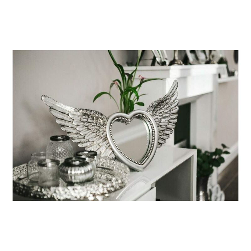 Heart Shaped Angel Wing Mirror