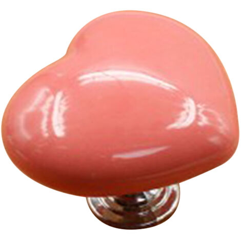 Heart Shaped Toilet Tank Button Plastic Solid Universal Toilet Button Press Replacement for Bathroom Pink