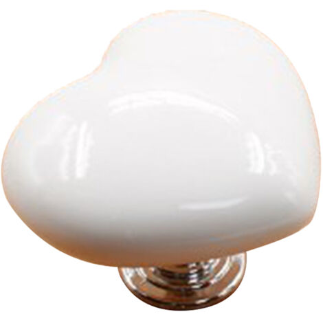 Heart Shaped Toilet Tank Button Plastic Solid Universal Toilet Button Press Replacement for Bathroom White