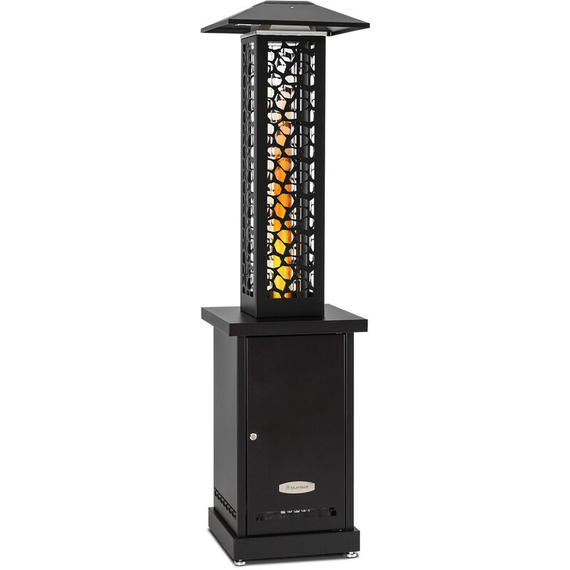 

Heat Hunter Estufa de pellets para terrazas 12,2 kW móvil acero inoxidable color negro