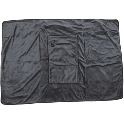 Heated Blanket Hot Heating Pad USB Powered Adjustable Temperature Fast Heating Polyester Electric Blanket for Winter Grey