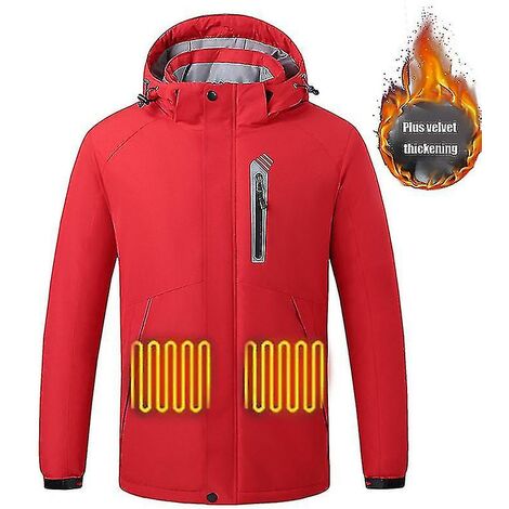 Lightweight Windproof Warm Carbon Fiber Electric Heating Clothing with 3 Adjustable Heating Setting RecoverLOVE Heated Jacket for Man and Woman 