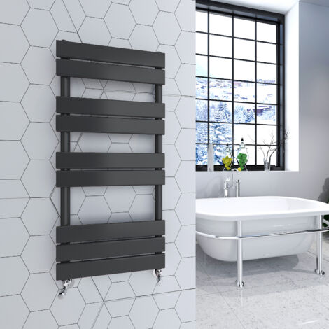 Heated Towel Rail Radiator 1000x450mm Anthracite Flat Panel