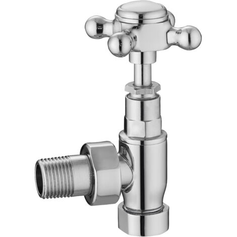 Heating Accessories Angled Radiator Valve Pack (Pairs), Chrome