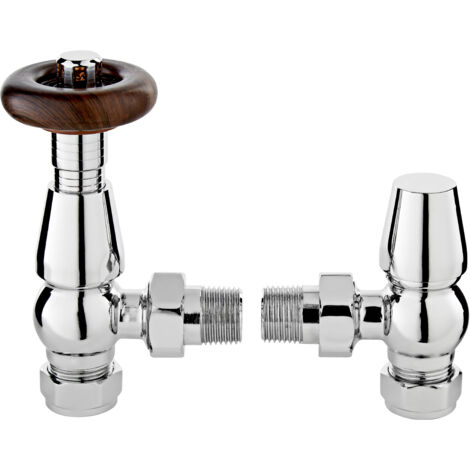 Heating Accessories Camden Angled Thermostatic Valve, Chrome