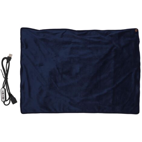 Heating Blanket Multifunctional Adjustable Temperature Control USB Electric Heated Blanket Navy Blue