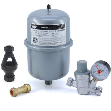 UNVENTEDCOMPONENTS EUROPE Heatrae Sadia - Expansion Vessel, Check & Pressure Reducing Valve Kit A B C Alternative