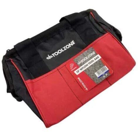 Heavy Duty 12'' Wide Opening & Side Pockets Nylon Tool Bag Toolbag Storage Box T