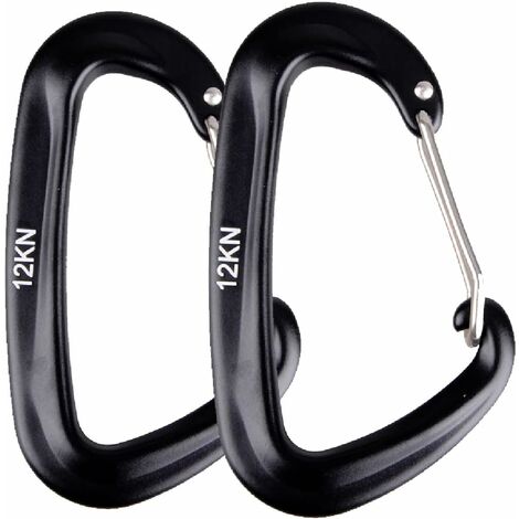 2 Pieces Carabiner Heavy Duty Carabiner D-ring Carabiner Clip Twist Lock Carabiner  Clip For Gym Hammock Yoga Swing Camping Key Chain Lock Dog (b