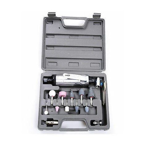 HEAVY DUTY 15PC 1/4 AIR DIE ANGLE GRINDER POLISHER SANDER KIT IN CASE TZ AT021