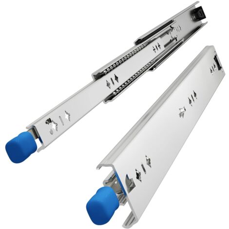 Heavy Duty 300mm Drawer Runners 53mm Width 120kg Load Full Extension 3 Fold Side Mount 1 Pair