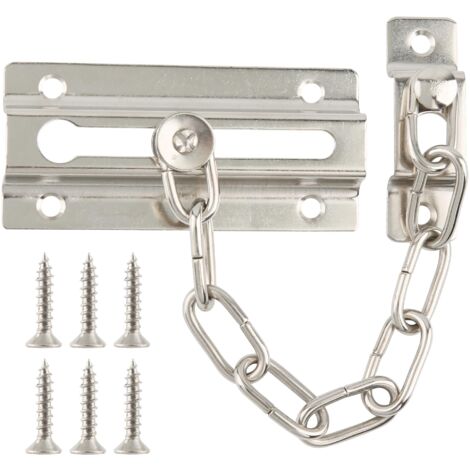 Heavy Duty 8" Carbon Steel Door Chain Lock: Home Hotel Safety, Easy Install