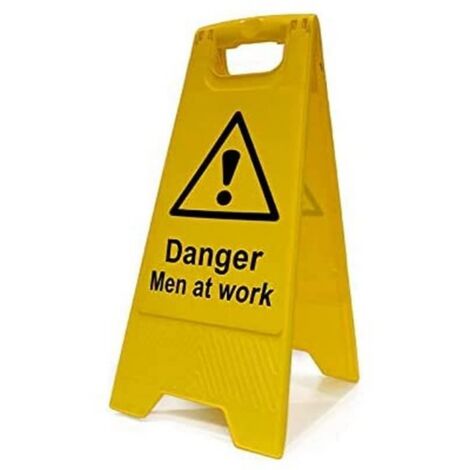 Heavy-Duty 'A' Board Sign - Danger Men At Work, Model Scan 4710
