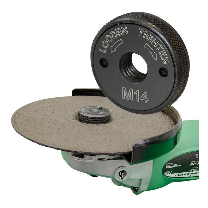 Image of Heavy Duty Angle Grinder Disc Quick Change Locking Flange Nut Quick Release M14