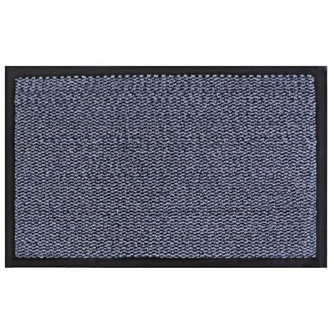 JVL Heavy Duty Barrier Door Floor Mat, 60x80cm, Blue Black