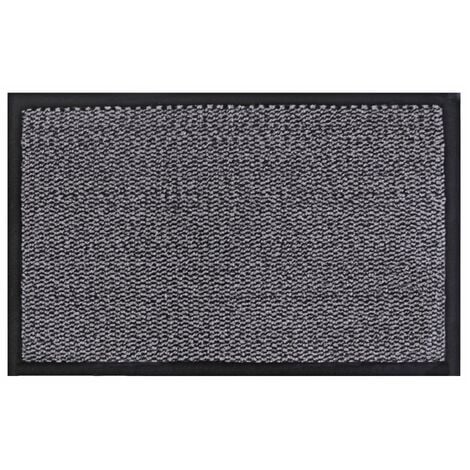 Heavy Duty Barrier Door Floor Mat, 60x80cm, Grey Black