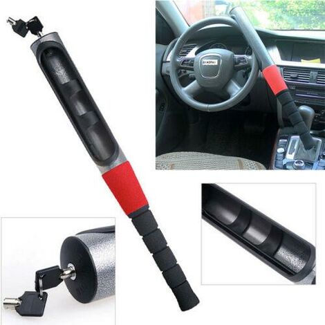 Generic Antitheft Security Lock Steering Wheel Baseball Bat Car Van Red 