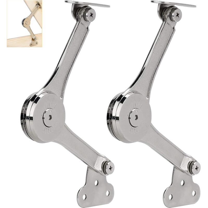 Heavy Duty charnière de support de couvercle avec fermeture en douceur couvercle pliant haubans charnières pour armoire salle de jouets 2 PCS