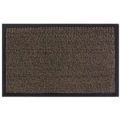 Heavy Duty Commodore Backed Barrier Door Floor Mat, 40x60cm, Brown