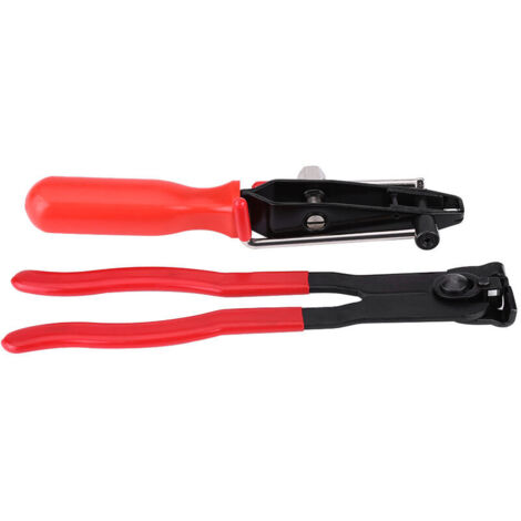 Heavy-duty ear-type boot clamp set, CVJ clamps, hardened steel banding tools