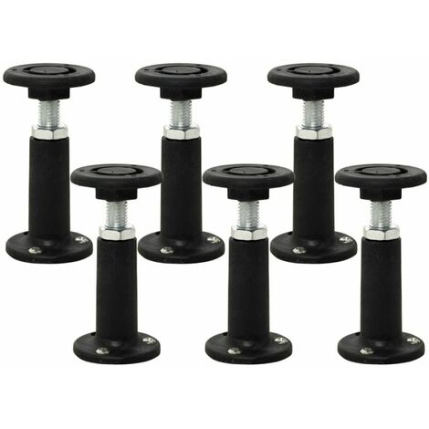 Heavy Duty Fully Adjustable Pack of 6 Legs with Clips & Screws