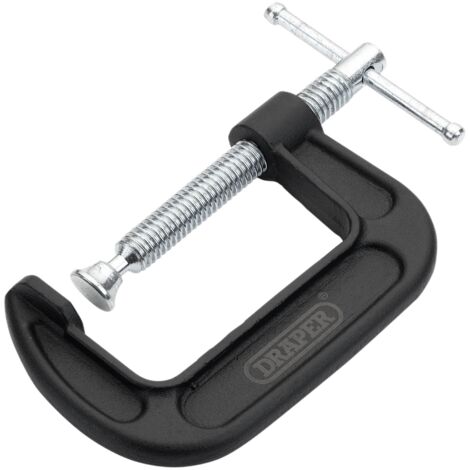Heavy Duty G-Clamp 76mm by Draper - Professional Grade Heavy Duty Clamp for Woodworking and Metalworking Projects