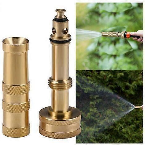 Heavy Duty High Pressure Hose Nozzle, Brass Water Hose Nozzles for Garden Hoses,