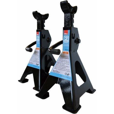 HEAVY DUTY HILKA 2 TON TONNE RATCHET ACTION AXLE STAND STANDS 3YR WARRANTY