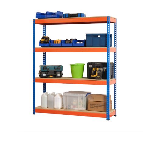 Heavy Duty Industrial Shelving Unit 4 Levels - 1800mm H x 1500mm W x 450mm D - 400KG's UDL Per Shelf