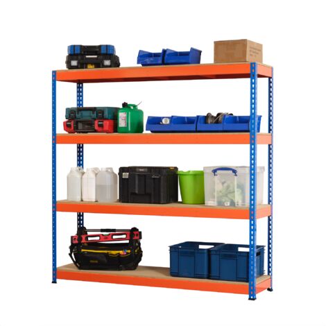 Heavy Duty Industrial Shelving Unit 4 Levels - 1800mm H x 1500mm W x 600mm D - 400KG's UDL Per Shelf