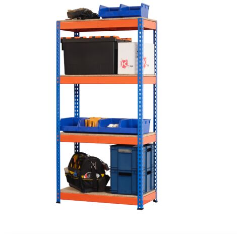 Heavy Duty Industrial Shelving Unit 4 Levels - 1800mm H x 900mm W x 600mm D - 400KG's UDL Per Shelf