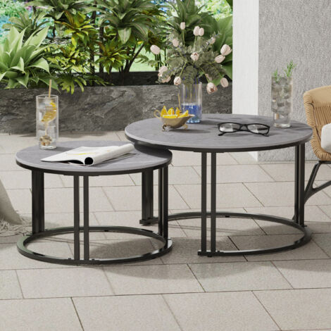 Heavy Duty Industrial Stacked Nesting Coffee Table, Armani grey