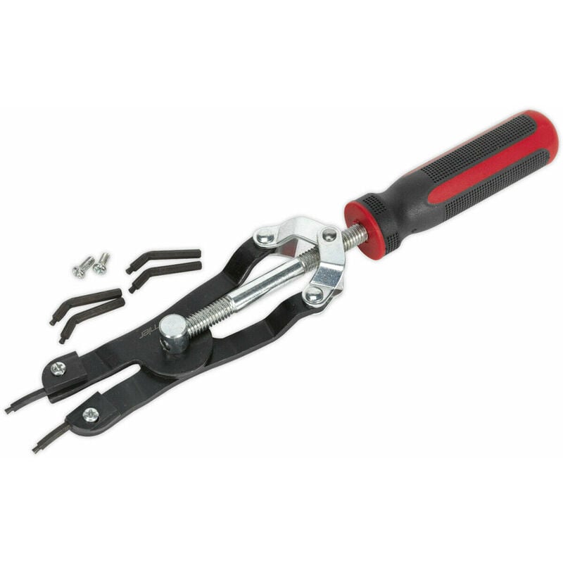 Heavy Duty Internal External Circlip Pliers - Interchangeable Tips Screw Action