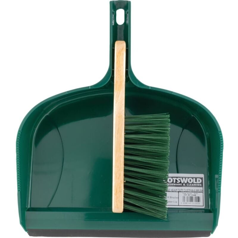 Cotswold - Heavy Duty Large Dustpan & Brush Set - Green