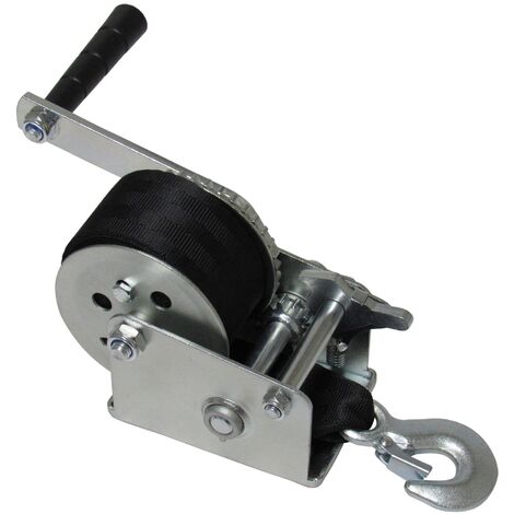Heavy Duty Manual Hand Winch Webbing Strap Hook 1200LB / 544KG