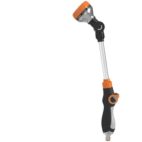 ODIPIE Heavy duty metal watering wand with 8 spray patterns, 18.5" long nozzle with thumb flow control and 180° adjustable spray angle.