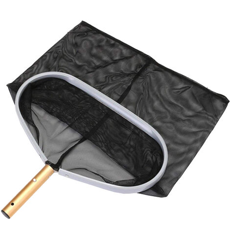 main image of "Heavy Duty Pool Skimmer Net Deep Bag Leaf Rake Net with Strong Reinforced Aluminum Frame Handle Fast Cleaning Easy Debris Pickup and Removal for Swimming Pool Hot Tub Pond Fountain,model:Black"