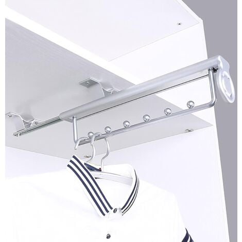 Blanc 35cm extensible cintre de placard coulissant placard valet tige  réglable armoire vêtements rail z591