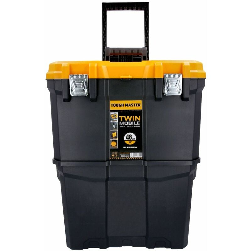 Heavy Duty Rolling Storage Toolbox & Organiser Box + Foldable Comfort