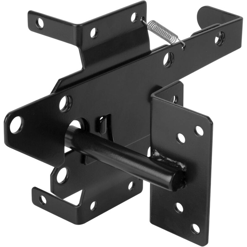 Heavy Duty Self-Locking Gate Latch for Wooden Fence, Post Mount Automatic Gate Lock Gravity Door Latch Hardware for Secure Pool, Outdoor Garden,