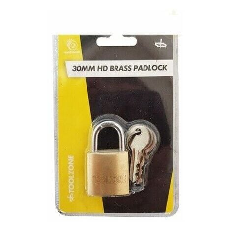 Heavy Duty Solid Brass Padlock 30mm Security Safety Lock 3 Keys Shackle