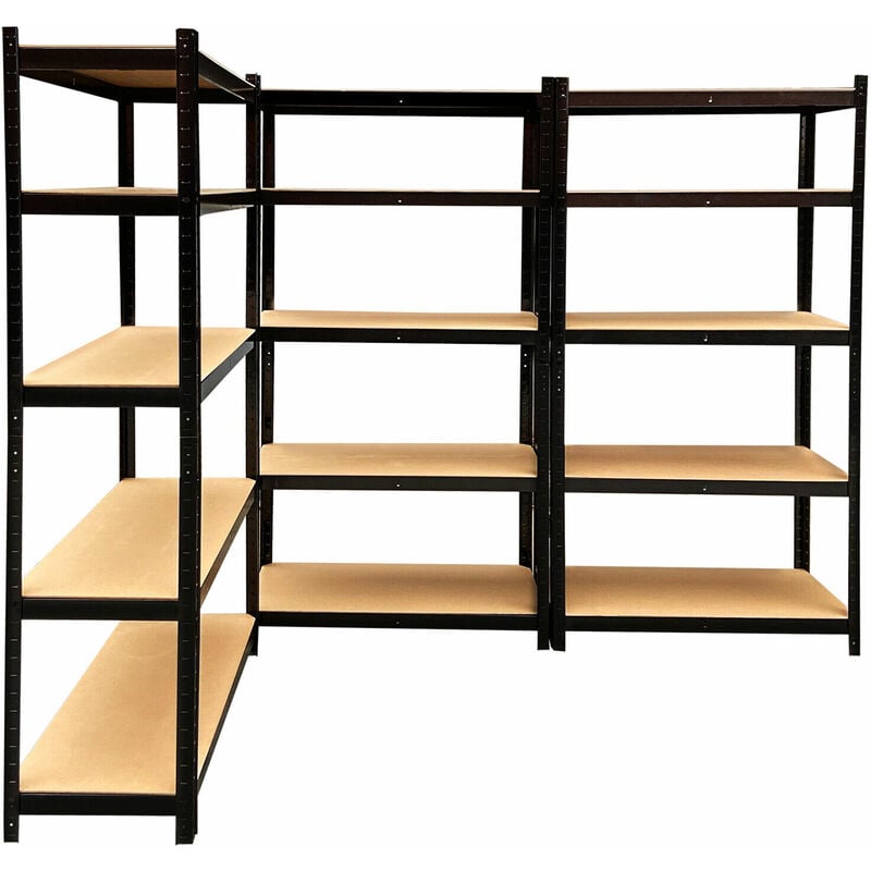 Heavy Duty Steel 5 Level Garage Shelf Metal Storage Adjustable Shelves Unit 3 packs