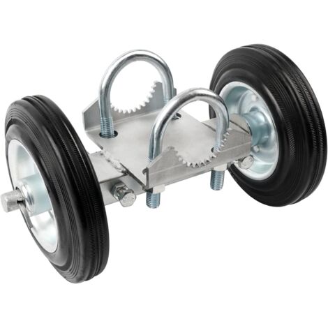 Heavy-Duty Steel Rolling Gate 6’’ Rubber Wheel Carrier for Driveway Chain Link Fence Metal Tube Gates and More, Pack of 1