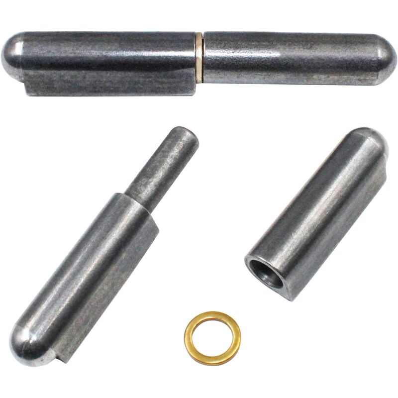 Heavy Duty Steel Welding Hinge Hinge with Brass Ring for Metal Doors, Windows, Cabinets, Gates, Metal Furniture (2 Pieces 120 mm) Load Capacity 180 kg