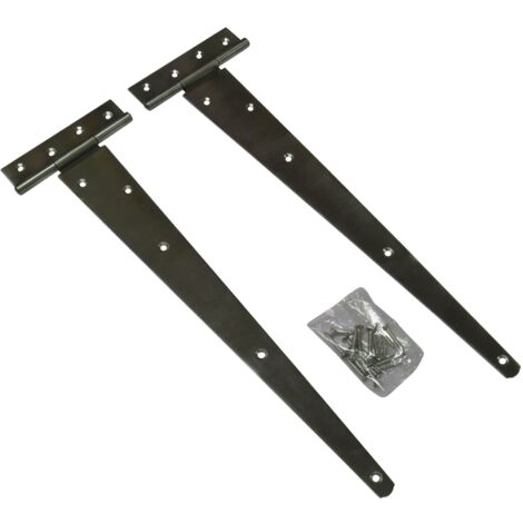 Heavy Duty T Hinges Stainless Steel 8" (Gate Door Shed Barn Cabinet T-Strap Pair)