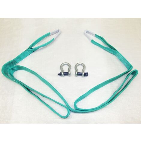 Heavy Duty Tow Strap 6 Ton 3 Metre with Shackles (6T 3M Recovery Towing Strop)