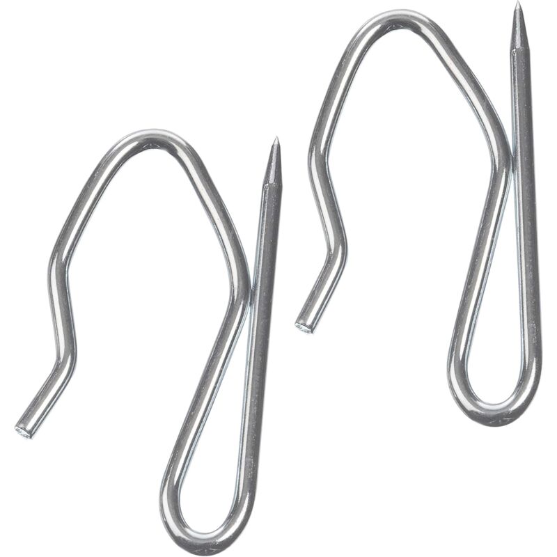 Heavy Duty Zinc Metal Drapery Pin Hooks (50 Pack) for Pencil Pleat Curtains