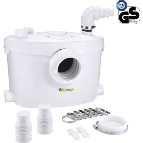 Hebeanlage Abwasserpumpe Sanigo 3/1 400W Kohlefilter Abnehmbare Serviceplatte